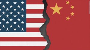 US China flags
