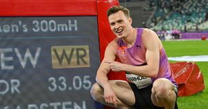 Warholm sets hurdles world record at Diamond League, Holloway shocked