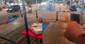 Gombak vendor upset as barrier fences block food stall